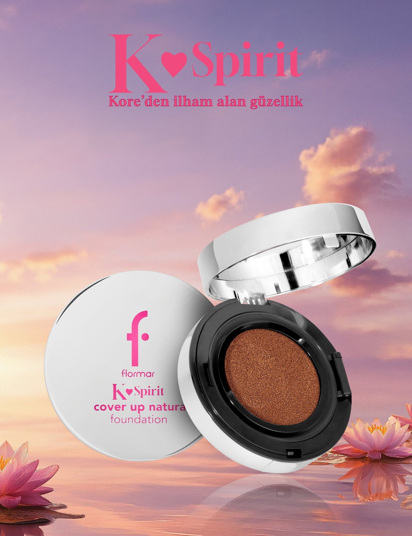 Flormar K-Spirit cushion foundation compact natural finish 15g on Tampa Home & Garden Store