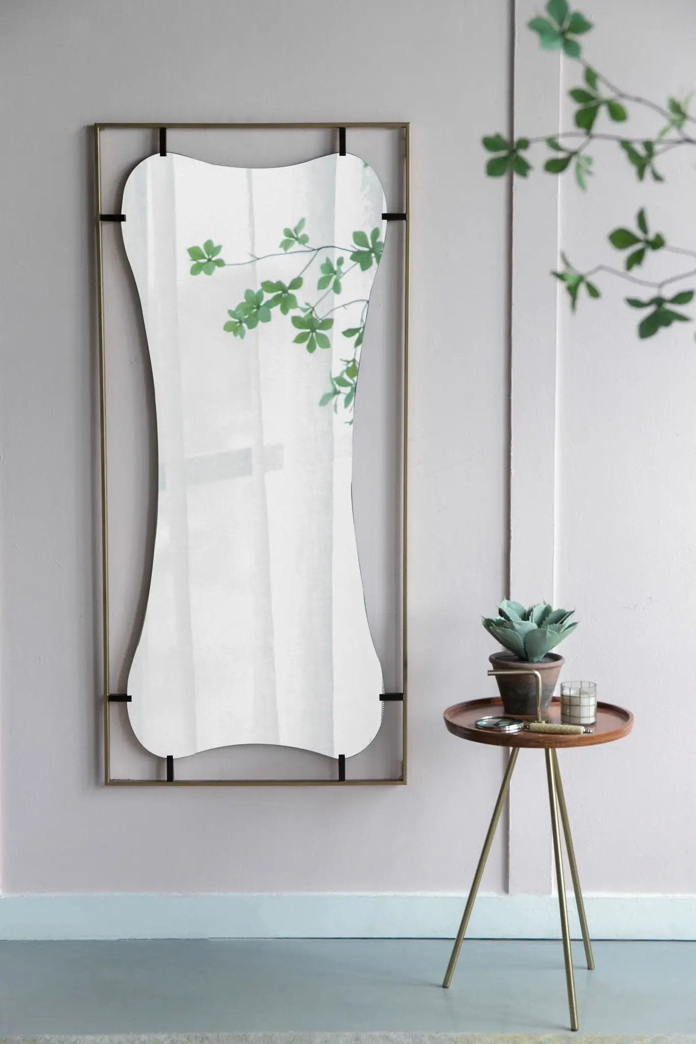 Poppy Mirror With Metal Frame Design Bathroom