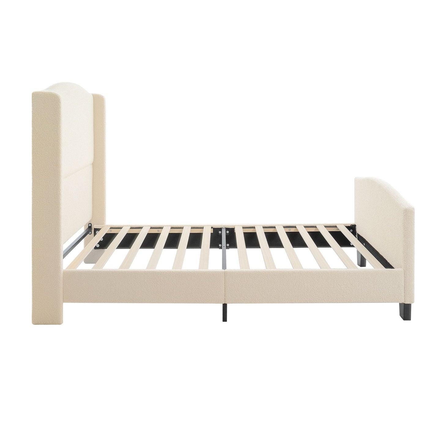 Sturdy Platform Bed Frame and a Padded Headboard
