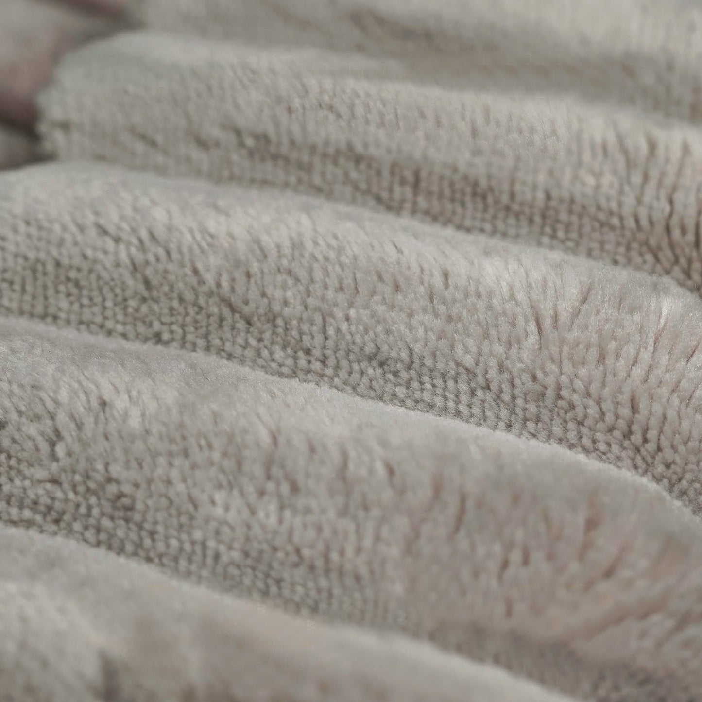 134-inch Cloud Sectional Couch fabric close-up in beige plush microfiber on Tampa Home & Garden Store