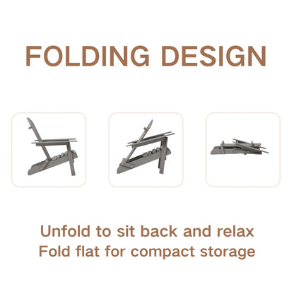Oversized Outdoor Folding Adirondack Chair Garden