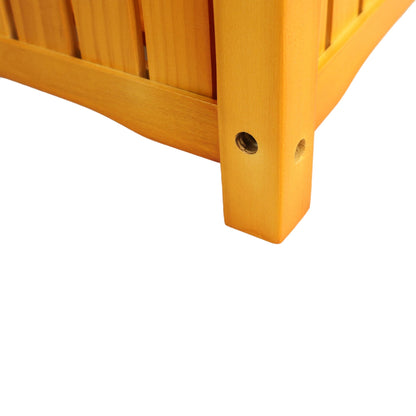 Square Teak Outdoor Flower and Herb Planter
