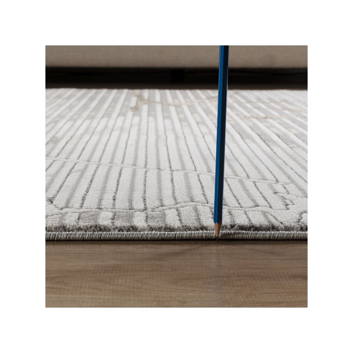 Area rug Geometric Ivory and Gray with 3D effect, by HouseOfZazla on Tampa Home & Garden Store