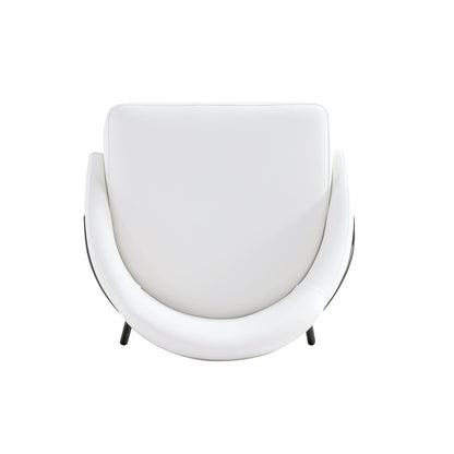Gracie Upholstered Barstool white faux leather bar height 28-30in HouseOfZazla on Tampa Home & Garden Store