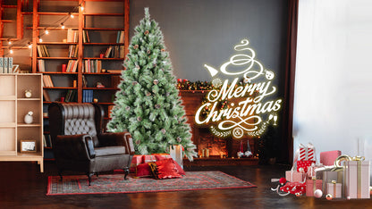 8 ft The Full-Bodied Pre-Decorated Pinecone Christmas Tree by HouseOfZazla pinecone accents on Tampa Home & Garden Store