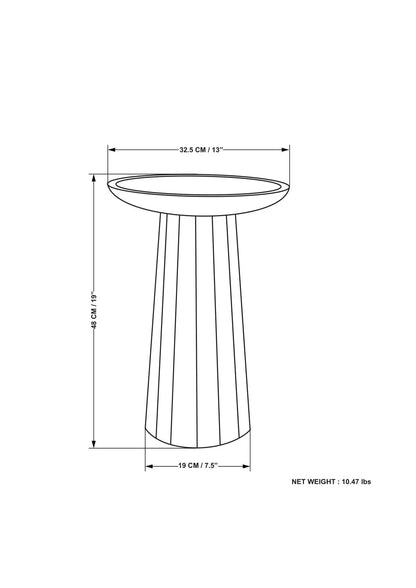 Dayton handcrafted wooden accent table, round 13in top, 19in tall, by Unique Piece Furniture on Tampa Home & Garden Store