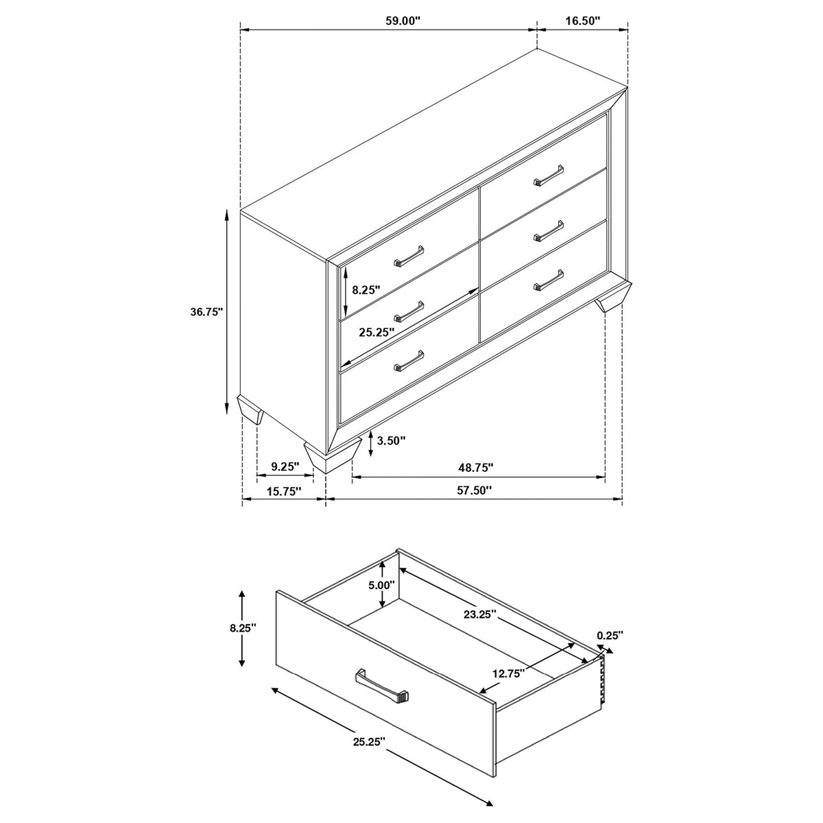 Oatfield Transitional Solid Wood Bedroom Set