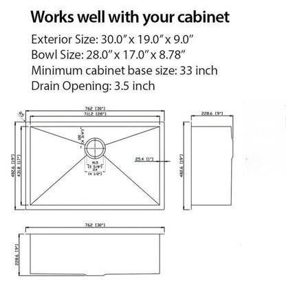 Stainless Steel Sink and Deep Single Bowl Basin