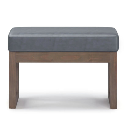 Milltown Upholstered Ottoman Bench With Driftwood