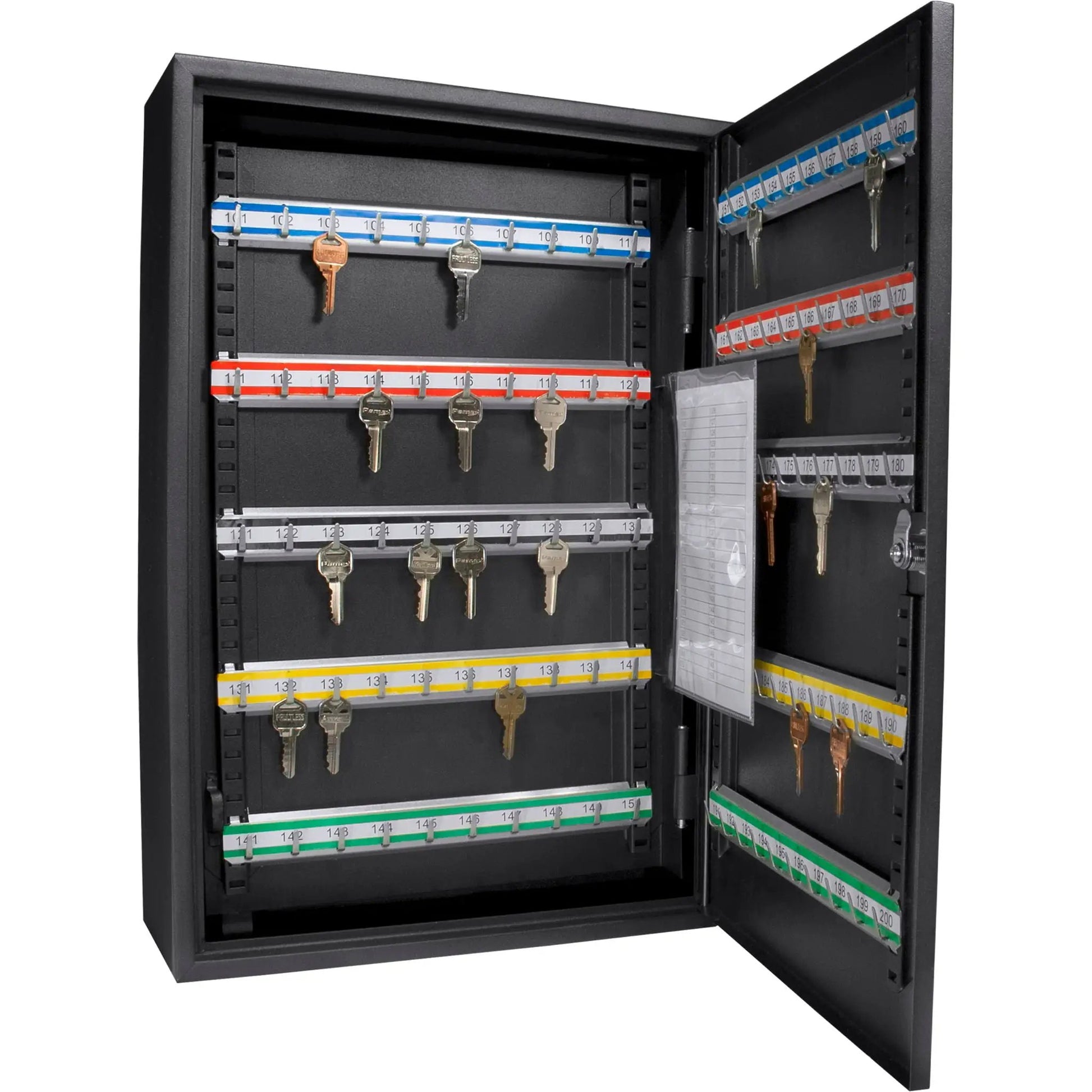 Adjustable Key Cabinet With Lock by Unique Piece Furniture with rails and numbered hooks on Tampa Home & Garden Store