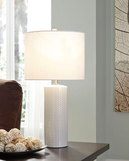 Steuben Ceramic Table Lamp Set of 2 White