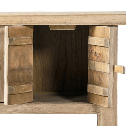 Reclaimed Pine Sideboard with Lower Shelf, natural finish, rustic block joinery on Tampa Home & Garden Store