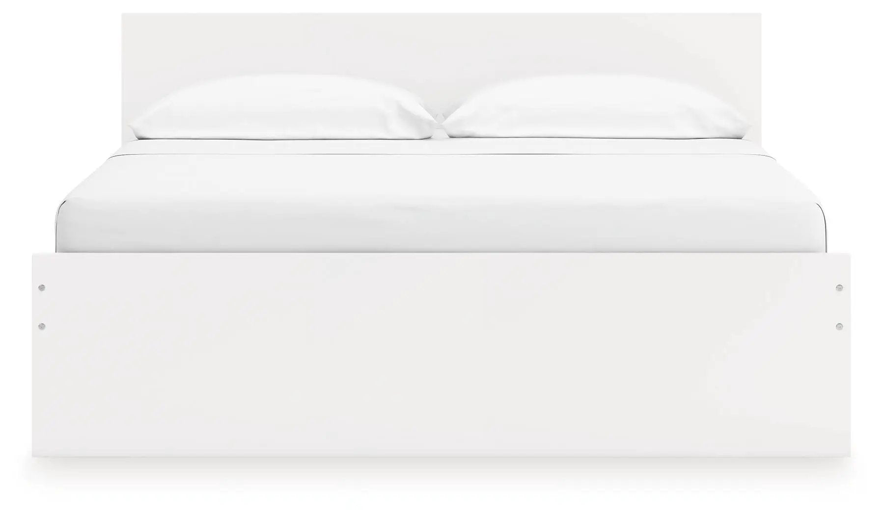 Onita panel platform bed, white storage bed with tall headboard and wide footboard on Tampa Home & Garden Store