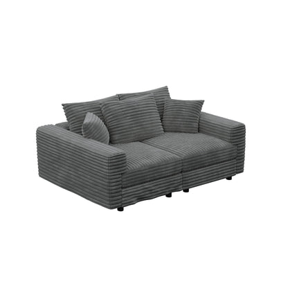 Convertible Sofa With Deep Seat and Pillows