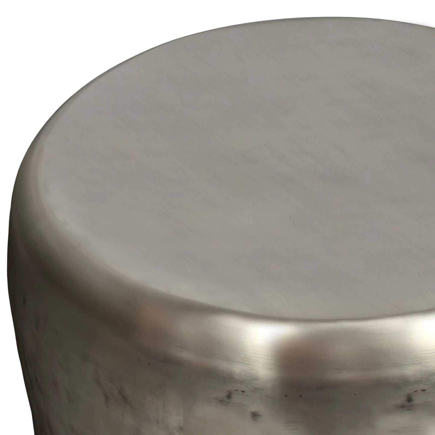 Garvy Handcrafted Solid Metal Drum Side Table