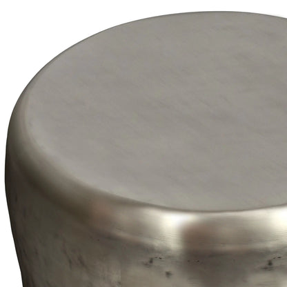 Garvy Handcrafted Solid Metal Drum Side Table