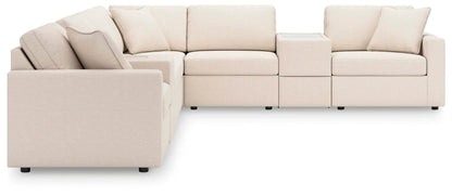 Modmax Sectional Oyster beige fabric with center console by Unique Piece Furniture on Tampa Home & Garden Store