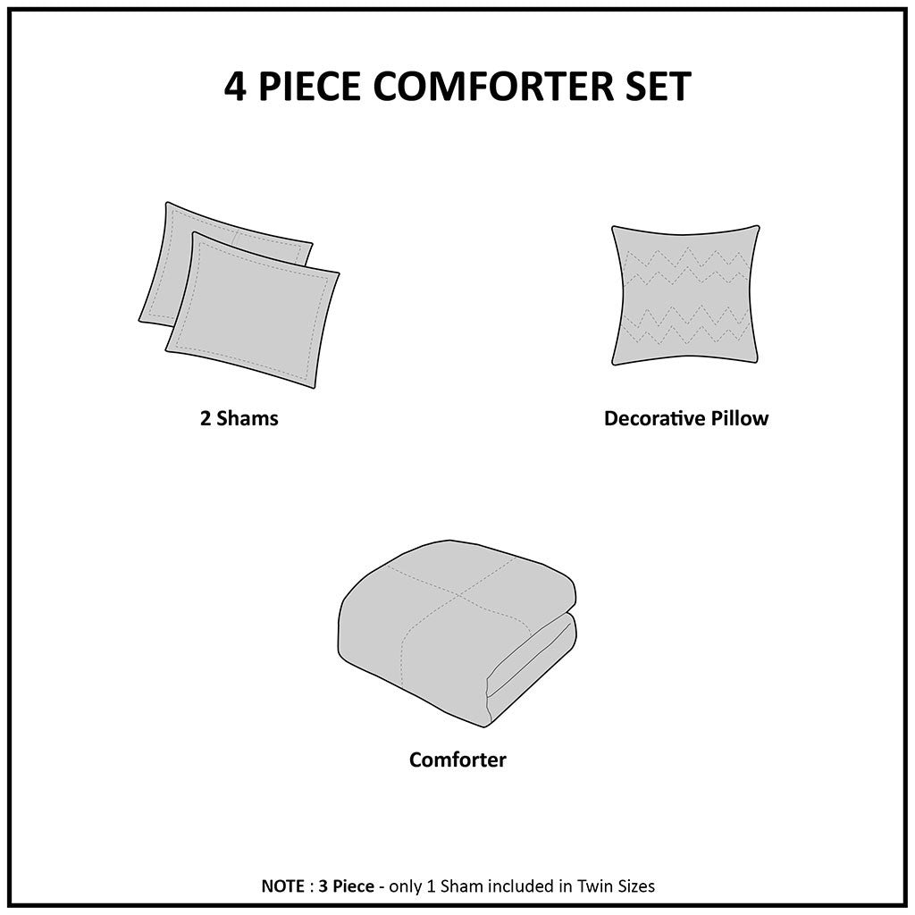King Size Faux Fur Comforter and Pillow Set