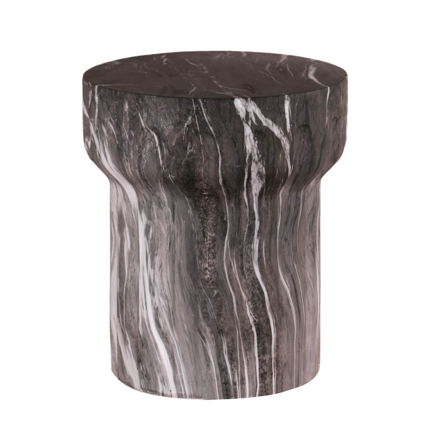 the Modern Geometric Outdoor Marble End Table