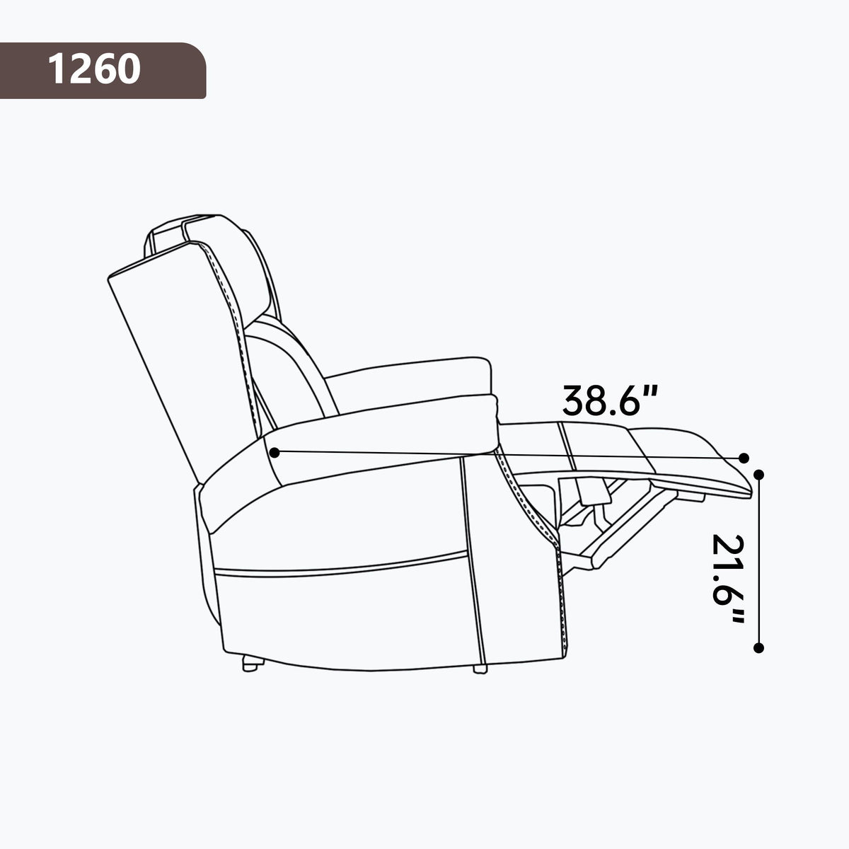 Manual Recliner With Vibrations and Heat