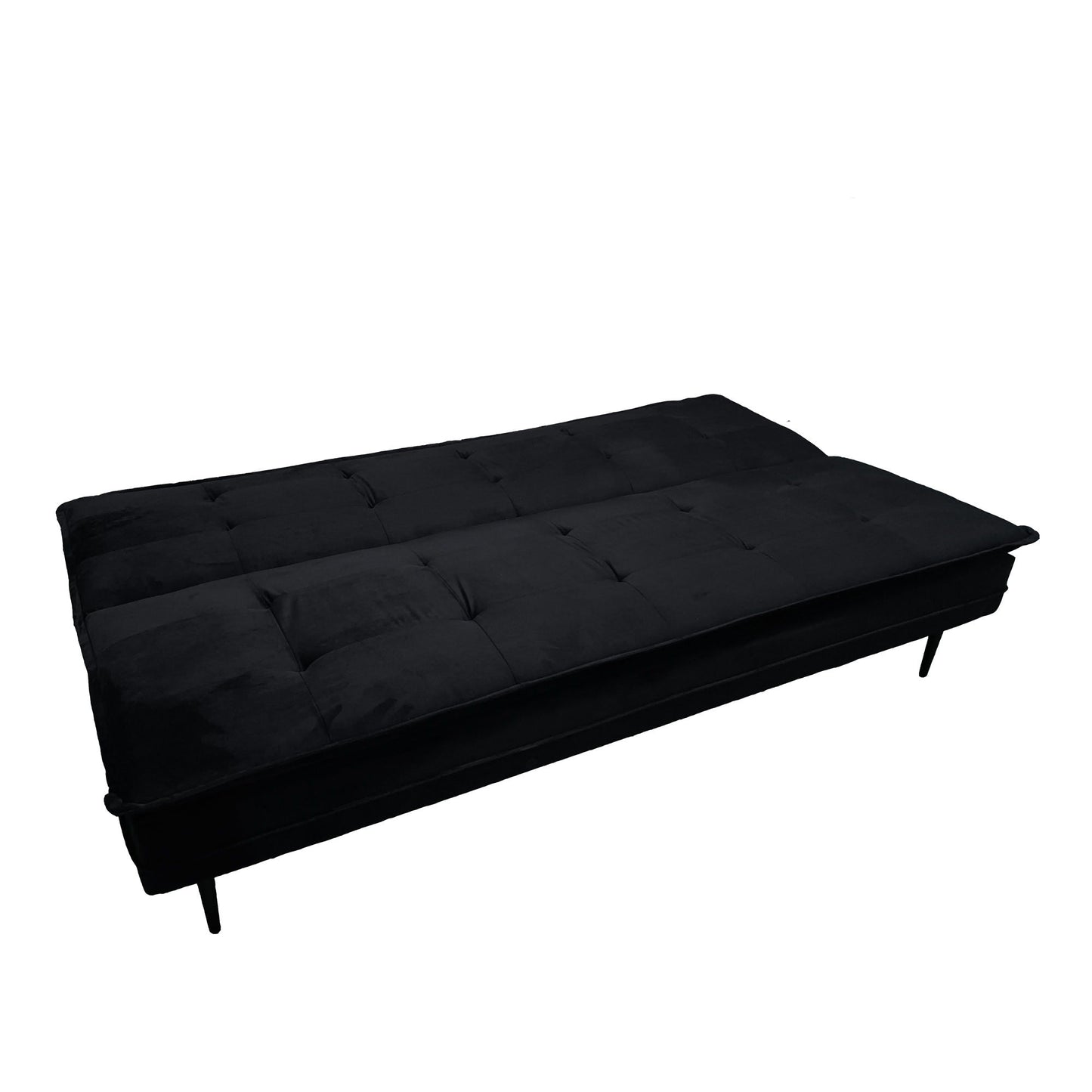 Gyuri Velvet Sofa and Black Upholstered Bed