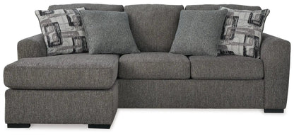 Gardiner Sofa Chaise in Pewter for Living Room