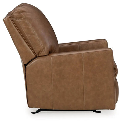 Bolsena Rocker Recliner from Unique Piece Furniture, brown leather upholstery on Tampa Home & Garden Store