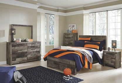 Derekson Youth Panel Bedroom Set Rustic Finish
