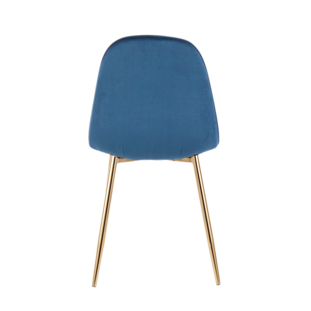 Pebble blue upholstered chair with gold-tone metal legs, modern kids chair set on Tampa Home & Garden Store