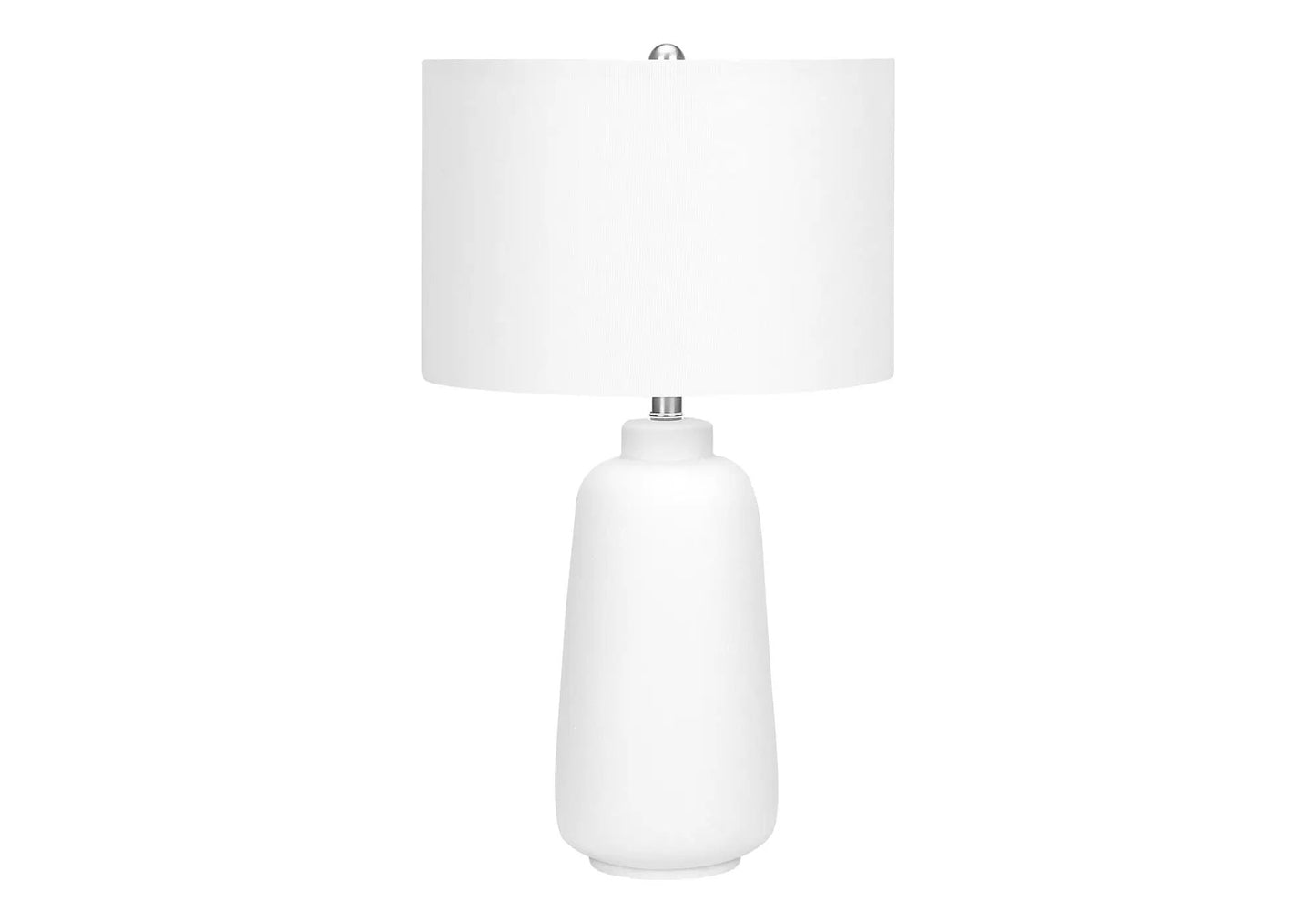 Table lamp ceramic cream with white shade, modern design on Tampa Home & Garden Store