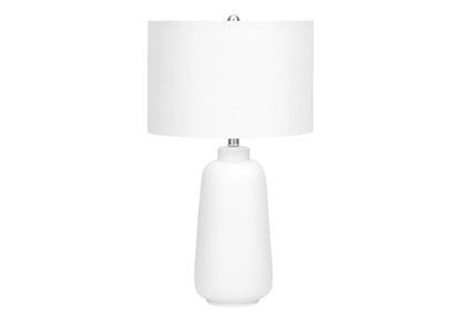 Table lamp ceramic cream with white shade, modern design on Tampa Home & Garden Store