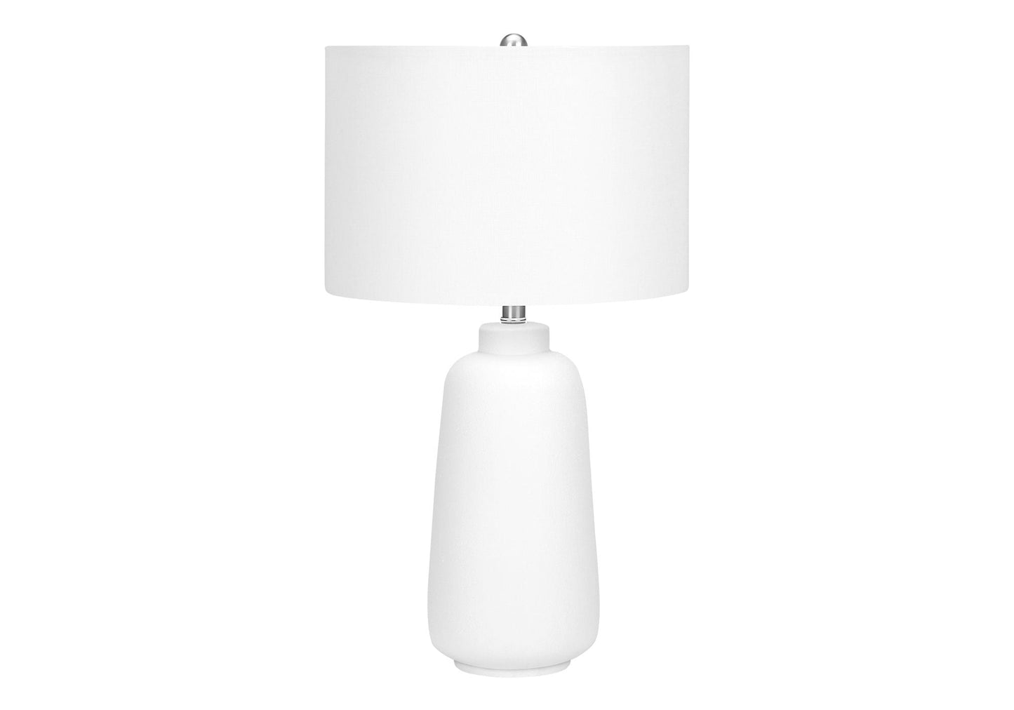 Table lamp ceramic cream base with white fabric shade by HouseOfZazla on Tampa Home & Garden Store