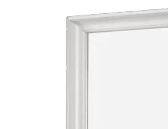 Square mirror with white framed edge and subtle ribbed detailing on Tampa Home & Garden Store