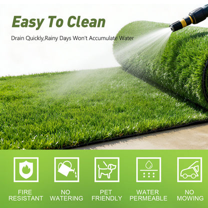 Artificial Grass turf carpet roll by HouseOfZazla, deluxe realistic thick green blades on Tampa Home & Garden Store