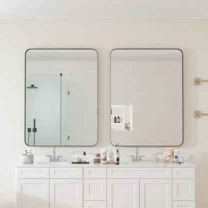 Rectangular Wall Mirror with Metal Frame