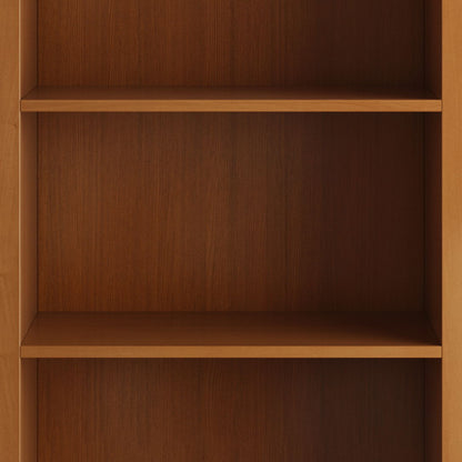 Amherst Wooden Bookcase by HouseOfZazla, warm brown wood with adjustable shelves on Tampa Home & Garden Store