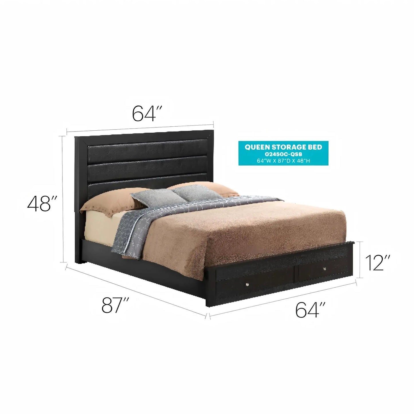 Elegant Storage Bed for Cozy Bedroom Spaces