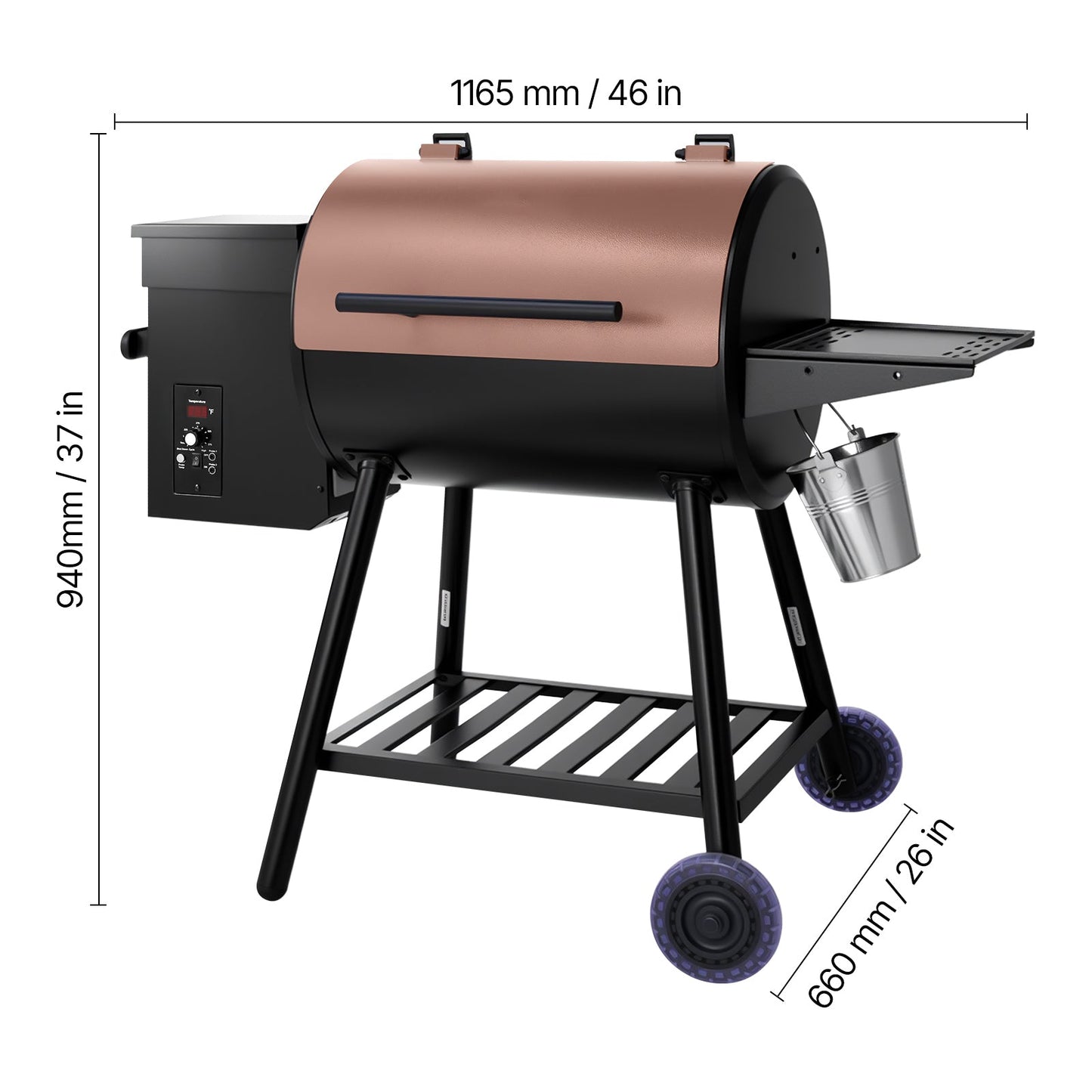 Wood Pellet Grill Smoker for Outdoor BBQs