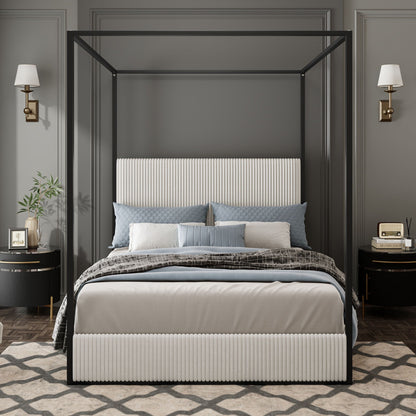 Modern Metal Canopy Bed And Four Poster Frame