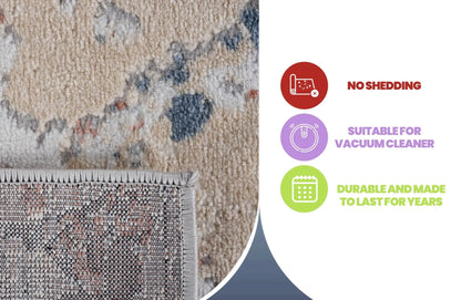 Marfi Contemporary Area Rug in Neutral Tones