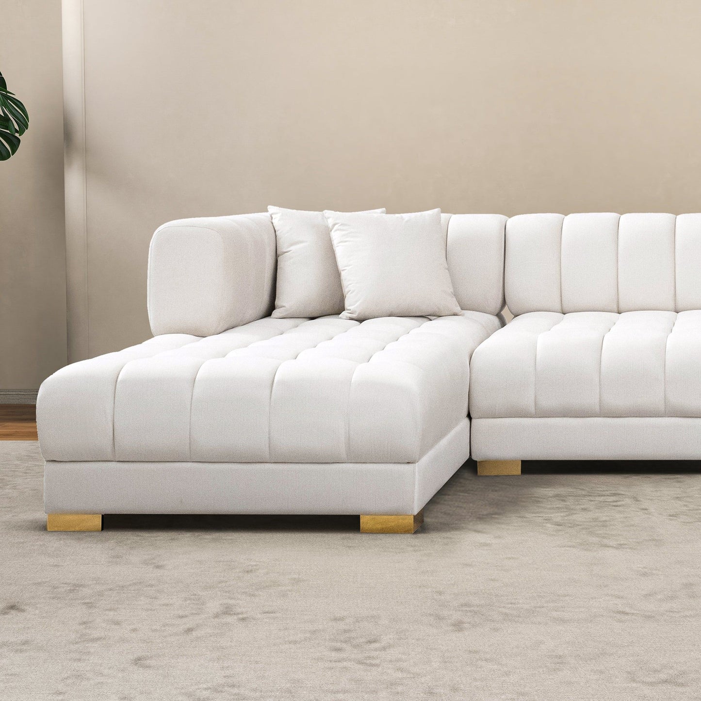 Marlow Cognac U Shape Corner Sofa For Room