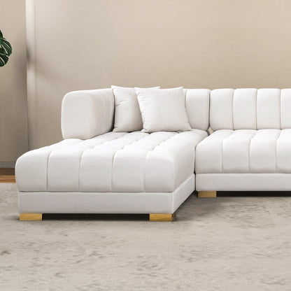Marlow Cognac U Shape Corner Sofa For Room