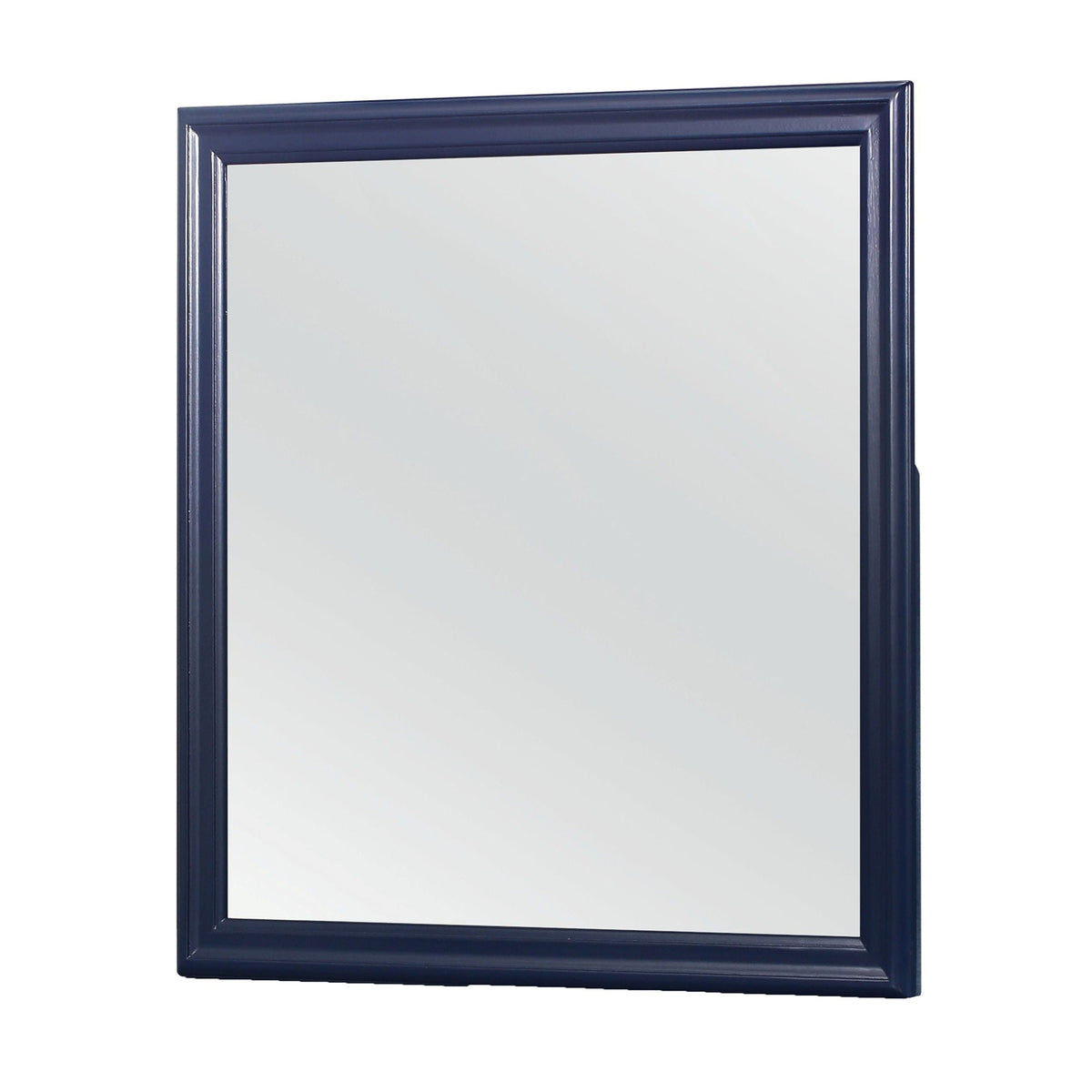 Charlston Mirror with solid wood blue frame and tempered glass, wall mirror by HouseOfZazla on Tampa Home & Garden Store