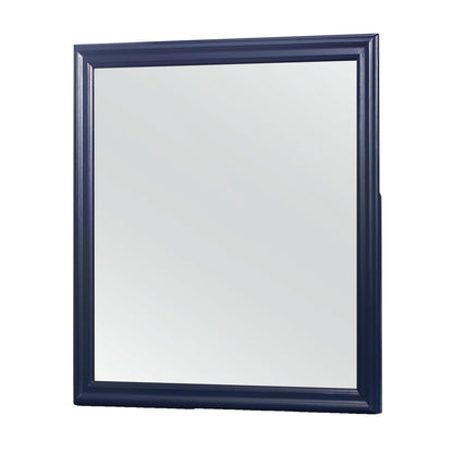 Charlston Mirror with solid wood blue frame and tempered glass, wall mirror by HouseOfZazla on Tampa Home & Garden Store