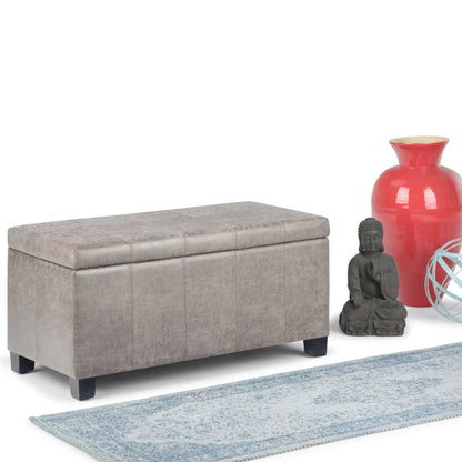 Dover Upholstered Storage Ottoman Bench with Lid