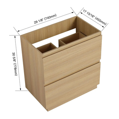 Modern Freestanding Vanity with Double Drawer