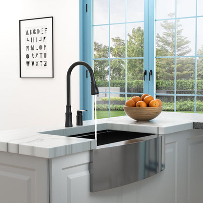 The Modern Matte Black Kitchen Sink Faucet