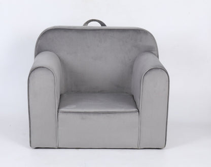 Durable Design Kids Club Sofa arm chair in gray velvet upholstery on Tampa Home & Garden Store