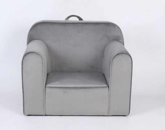 Durable Design Kids Club Sofa arm chair in gray velvet upholstery on Tampa Home & Garden Store