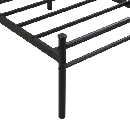 California King bed frame in black metal with tubular posts and cross rails on Tampa Home & Garden Store